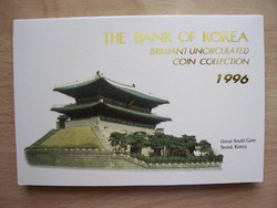 Korea érme szett 1996 BU ​   nagyon ritka évszámú, kevés darabszámban kiadott kollekció!!!
