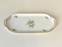 Herend porcelain oblong tray with Hecsedli pattern 36.5 X 15.5 Cm