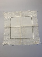 Antique decorative handkerchief with art deco pattern