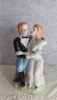 Hugging couple, glazed ceramic, hand painted, 15 x 8.5 x 5.5 cm