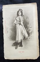 Cca. 1899 FEDÁK SÁRI ZSAZSA DIVA PRIMADONNA JELZETT BEREGSZÁSZ SZÜLŐVÁROS FOTÓ LAP
