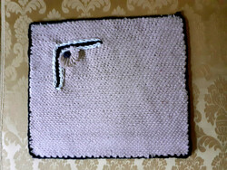 Knitted decorative pillow, pillow 38 x33 cm