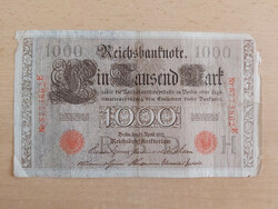 German Empire 1000 Marks 1910 877 red stamps