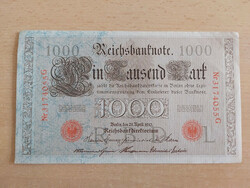 German Empire 1000 Marks 1910 317 red stamp