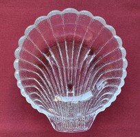 Üveg kagyló alakú tál tányér tálka kínáló