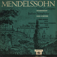Mendelssohn,Kovács,Németh - Violin Concerto Italian Symphony = Olasz Szimfónia (LP, Mono)
