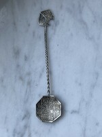 Egyptian octagonal silver spoon