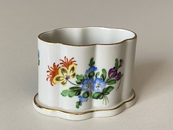Floral cigarette holder painted Herend porcelain ornament 5.5 Cm