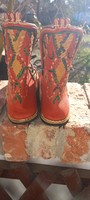 Kézzel varrt - perui  kézműves munka - cipő/mokaszin