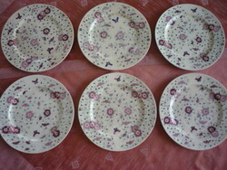 6 Pcs. Antique Zsolnay, family stamped plate 2108 08