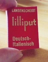 Lilliputian dictionary, (Italian-German, German-Italian) for collection, for travel