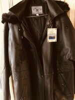 Fekete kapucnis kabát - XL-XXL