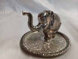 Ezüstözött elefánt gyűrűtartó