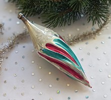 Old twisted icicle Christmas tree ornament 15cm