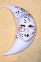 Moon-shaped Venetian mask, wall decoration