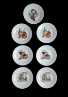 Fish plates, seven pieces in total