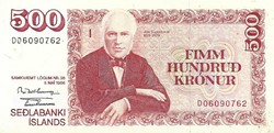 500 krónur 1986 Izland Ritka Hajtatlan