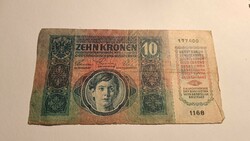 Papír 10 korona 1915