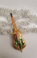 Old glass double bass Christmas tree decoration