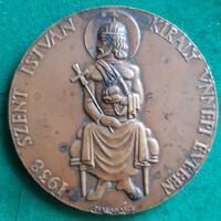 Madarassy Walter: Szent István király 1938, bronz érem