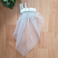New Handmade 1 Layer Floral Ecru Mini Bridal Veil (39.2)