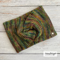 'Rios' knitted headband in green