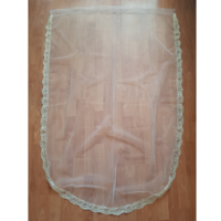 New Handcrafted 1 Ply Ecru Bridal Veil With Lace Edge Hiding (78.2)