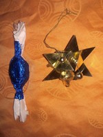 Christmas tree decoration - gable square with star bells 2.