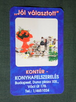 Card calendar, contour kitchen equipment store, Budapest, 1997, (5)