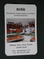 Card calendar, Pécs szézteza út butcher shop, 1997, (5)
