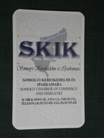 Card calendar, Skik Somogyi Chamber of Commerce and Industry, Kaposvár, 1997, (5)
