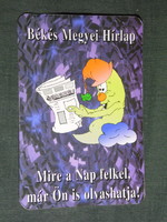 Card calendar, Békés county newspaper, daily newspaper, newspaper, magazine, graphic artist, humorous, 1997, (5)
