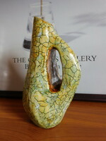 Margit Izsépy rare ceramic vase with handles 20.5 Cm