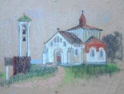 Church - old pastel