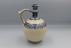 Antique Zsolnay jug with folk pattern