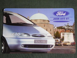 Card calendar, Ford Galaxy car, Ford Jakon car, Pécs Jami detail, 1996, (5)