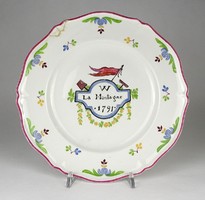 1Q079 La Montagna Saint-Amand a ça ira Francia fajansz tányér dísztál 25 cm