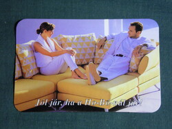 Card calendar, hobo duo furniture interior design store, sofa, Pécs, male, female model, 1997, (5)