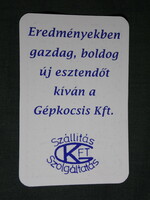 Kártyanaptár, Gépkocsis Kft., tehertaxi, Pécs,  1997,   (5)