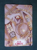 Card calendar, orex watch jewelry stores, wristwatch, necklace, bracelet, 1997, (5)