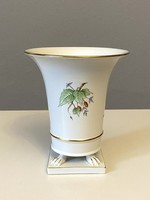 Herend kokény Hecsedli patterned porcelain on claw feet 18 cm