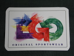 Kártyanaptár, EGO Sport ruházat divat,1997,   (5)