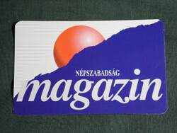 Card calendar, épszabadság daily newspaper, newspaper, magazine, 1997, (5)
