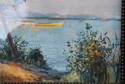 Rökk Károly - Balaton akvarell