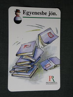 Kártyanaptár, Providencia biztosító, grafikai rajzos, könyv,  1997,   (5)