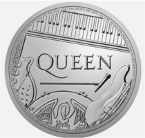 Nagy-Britannia Zene Legendák Sorozat, Queen 2020  1 Uncia Ezüst Érme BUNCkapszulában
