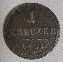 1 Kreuzer 1851 B (875)