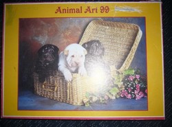 Régi kutyás puzzle (Animal art 99,shar pei)