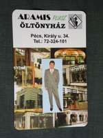 Card calendar, Aramis suit house, men's clothing fashion, Pécs, 1997, (5)