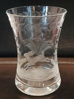 Old engraved hunting cup
